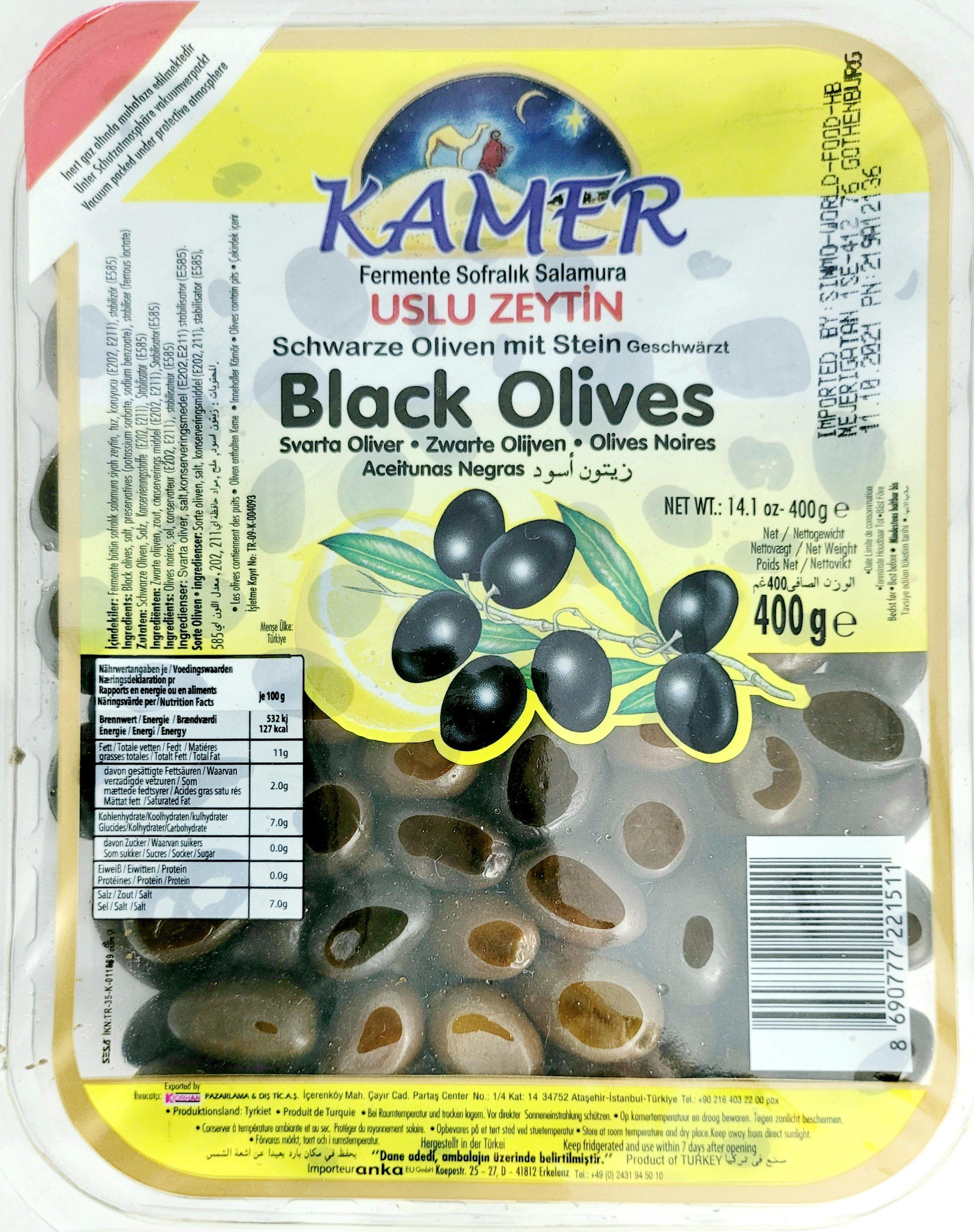 Kamer Black Olives 400g