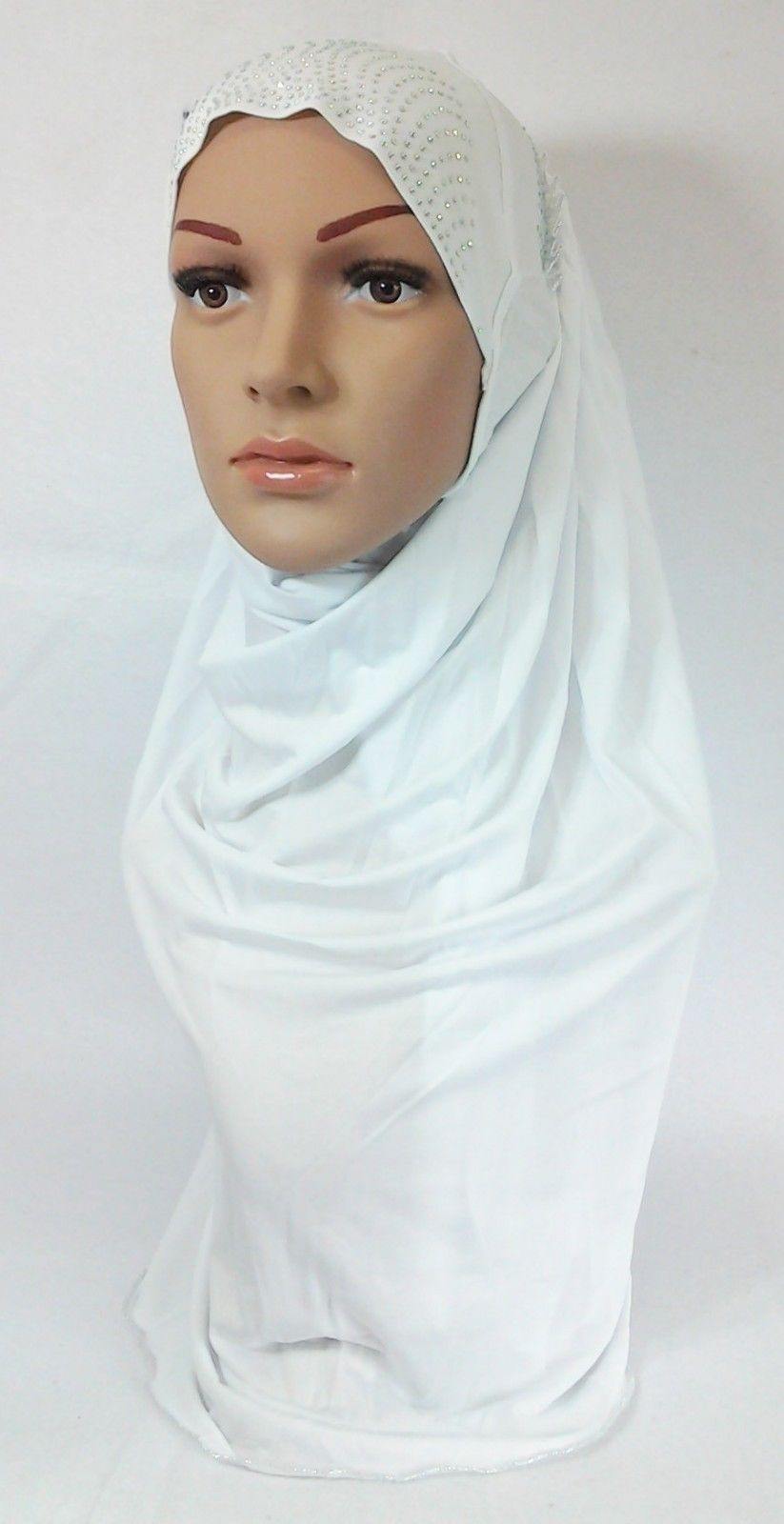 Pull-on Easy Muslim Hijab Fashion Islamic Scarf Viscose Ice Silk MLl061