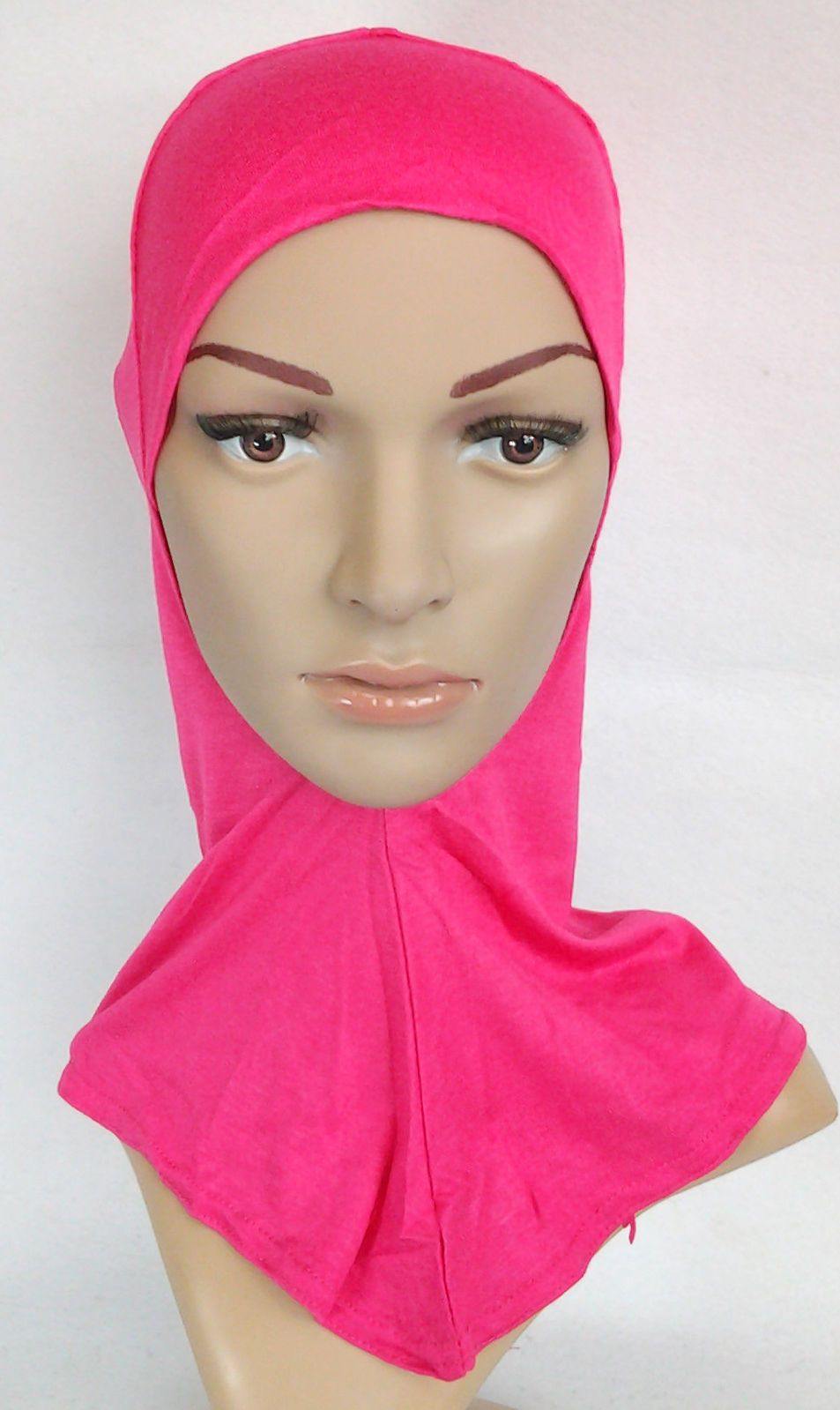 Women's Under Scarf Hat Cap Bone Bonnet Hijab Islamic Neck Cover Muslim