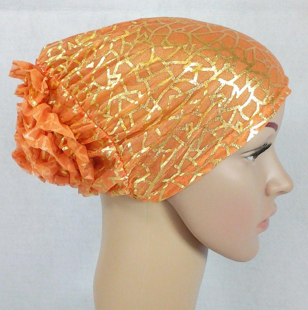 Gauze Gilt-Print UnderHijab Muslim Inner Hijab Caps Hair loss Underscarf