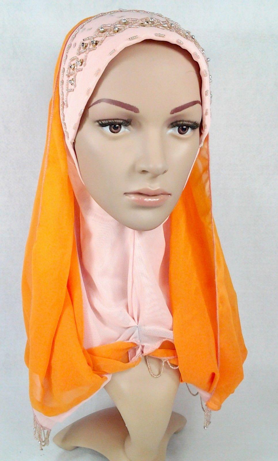 Elegant Loop Hijab Islamic Headwear Scarf Shawls