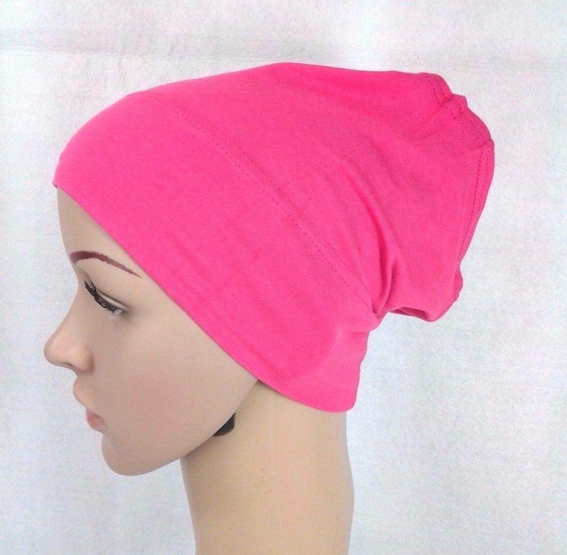 Cotton UnderHijab Scarf Shawl Slip on Bonnet Hijab Tube Hair Loss (12 colors)