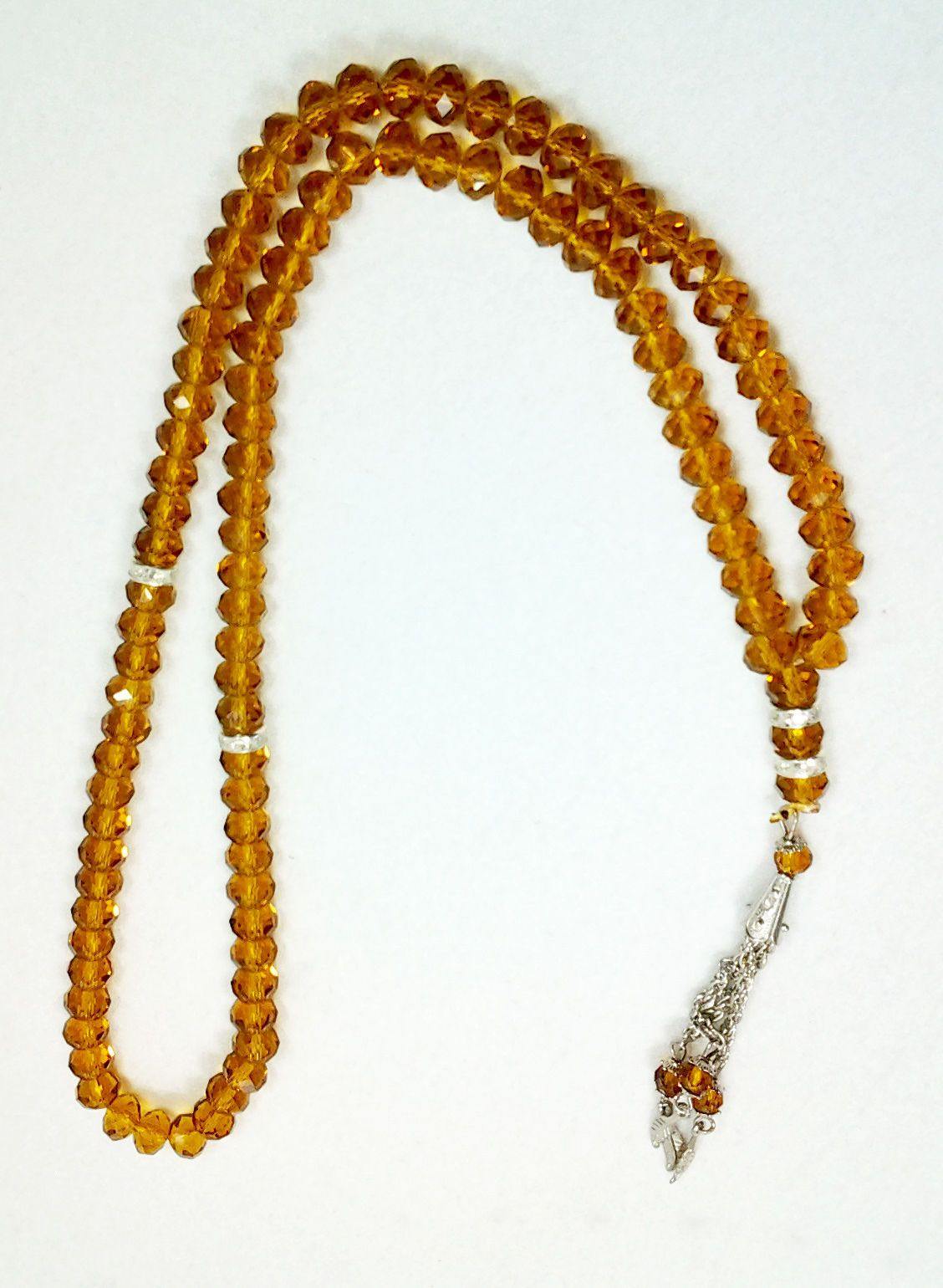 8mm Crystal Muslim Prayer Beads 99  Masbaha