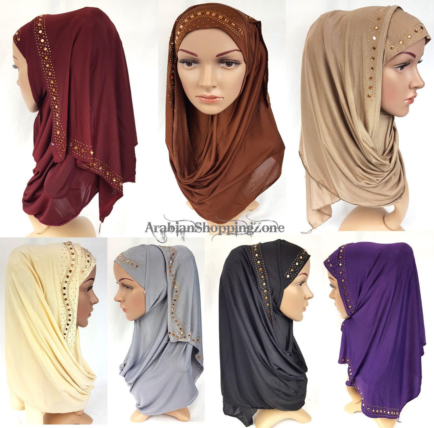 Slip On Instant Amira Style VISCOSE on-the-go Hijab Scarf ASZ0104