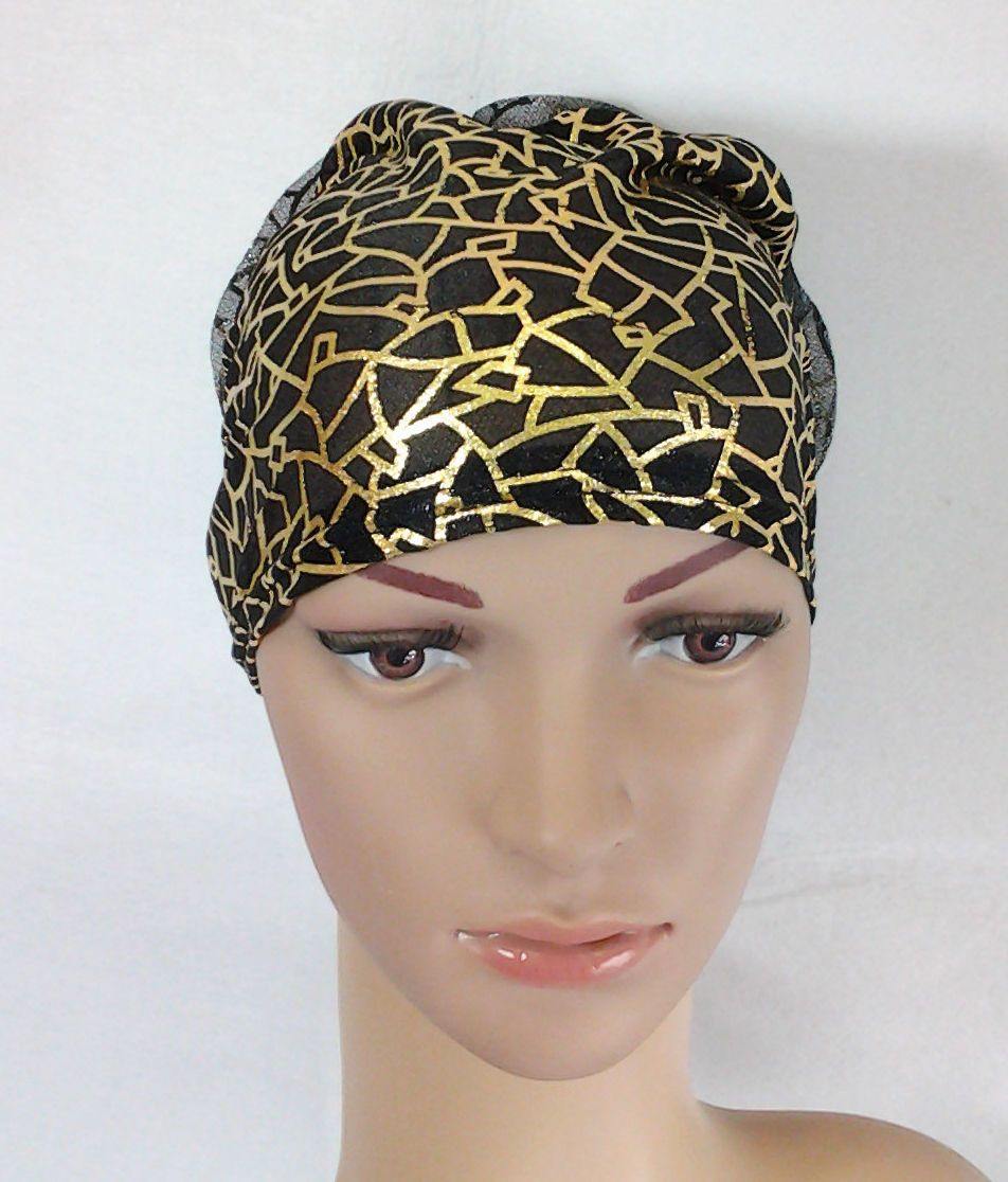 Gauze Gilt-Print UnderHijab Muslim Inner Hijab Caps Hair loss Underscarf