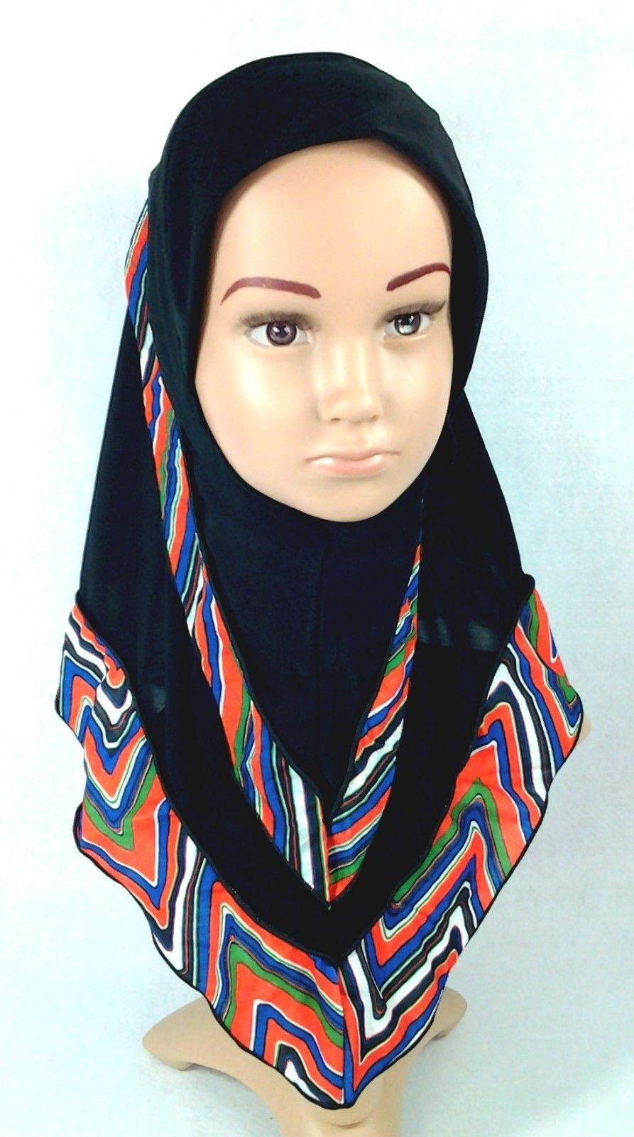 Crystal Hemp Kids Toddler Children Islamic Hijab Islamic Scarf Shawls -0102