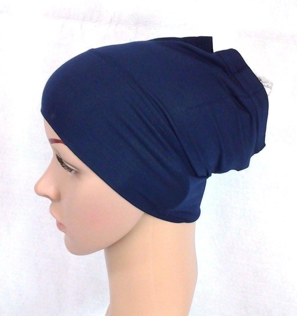 Cotton UnderHijab Scarf Shawl Slip on Bonnet Hijab Tube Hair Loss (12 colors)