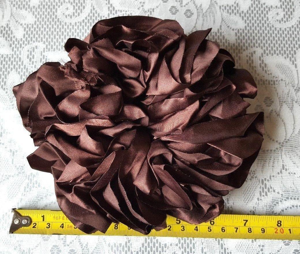 Khaleeji Volumizer Shiny Scrunchie Large Maxi Flower Hair Tie Bun Scarf