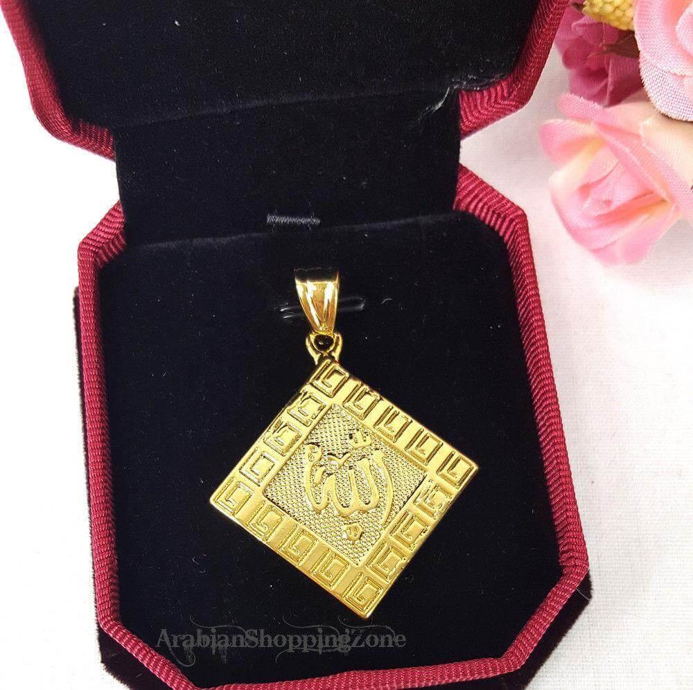 24k Gold Plated Muslim Pendant Copper Necklace