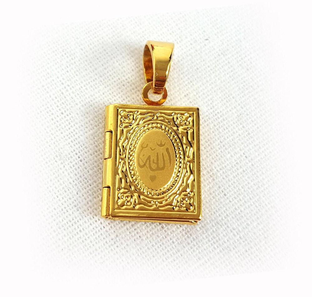 24k Gold Plated Islamic Pendant Copper Necklace