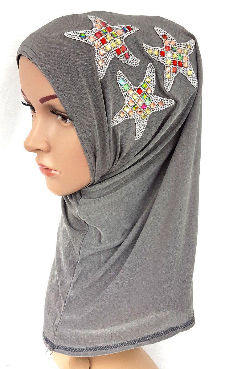 Girl Hemp High Quality Muslim Hijab Islamic Amira Headwear