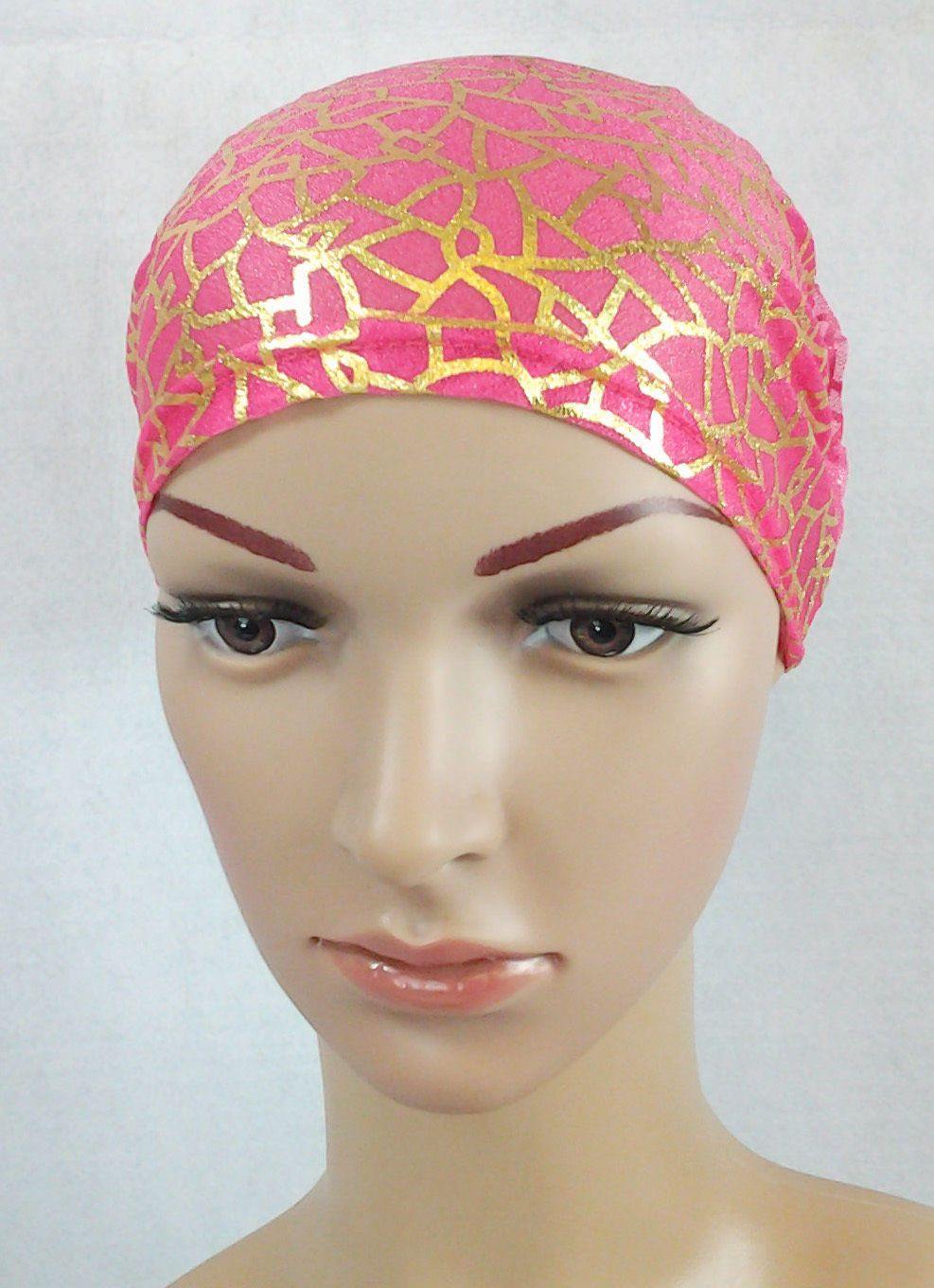 Gauze Gilt-Print UnderHijab Muslim Inner Hijab Caps Hair loss Underscarf