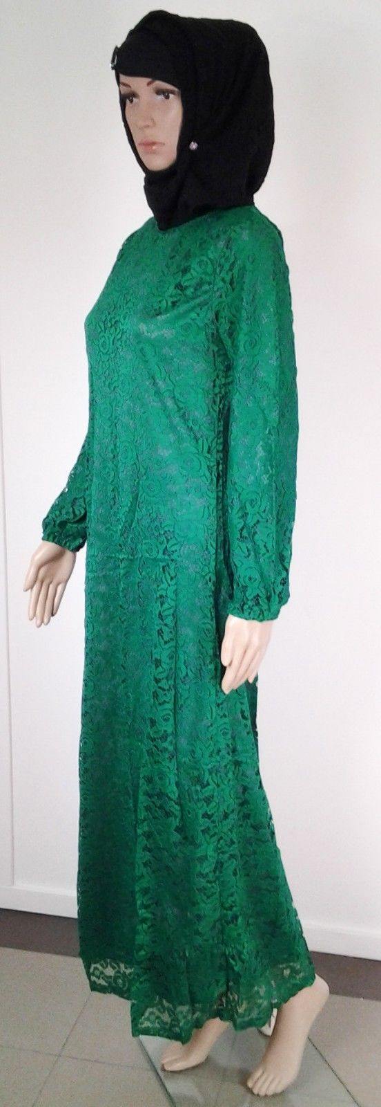 Lace Kaftan Women Islamic Abaya Jilbab Long Sleeve HSZ10016 (US6/EU36/UK10)