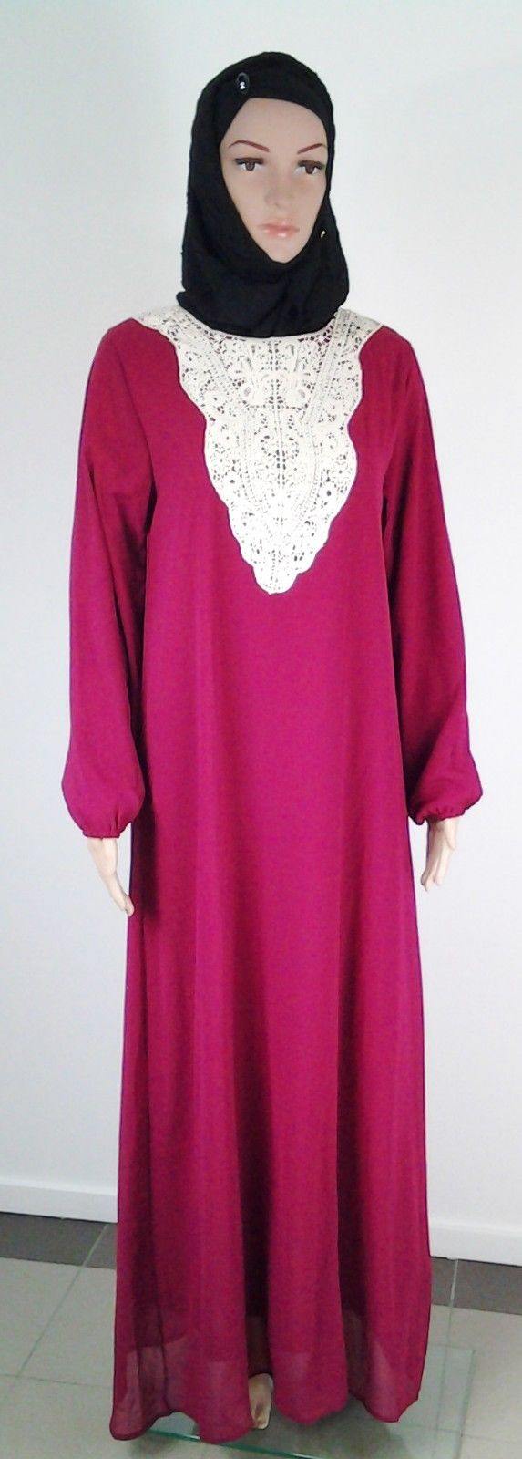 Chiffon double layer Kaftan Women Islamic Abaya Jilbab Long Sleeve HSZ10009 (ML)