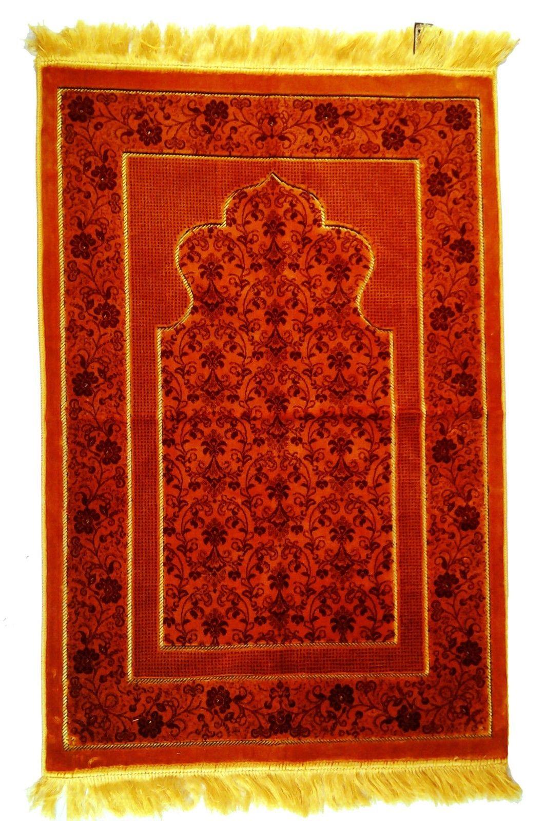 Turkish Soft Islamic Muslim Prayer Rug Namaz Carpet 1.65lbs (43*27inch)