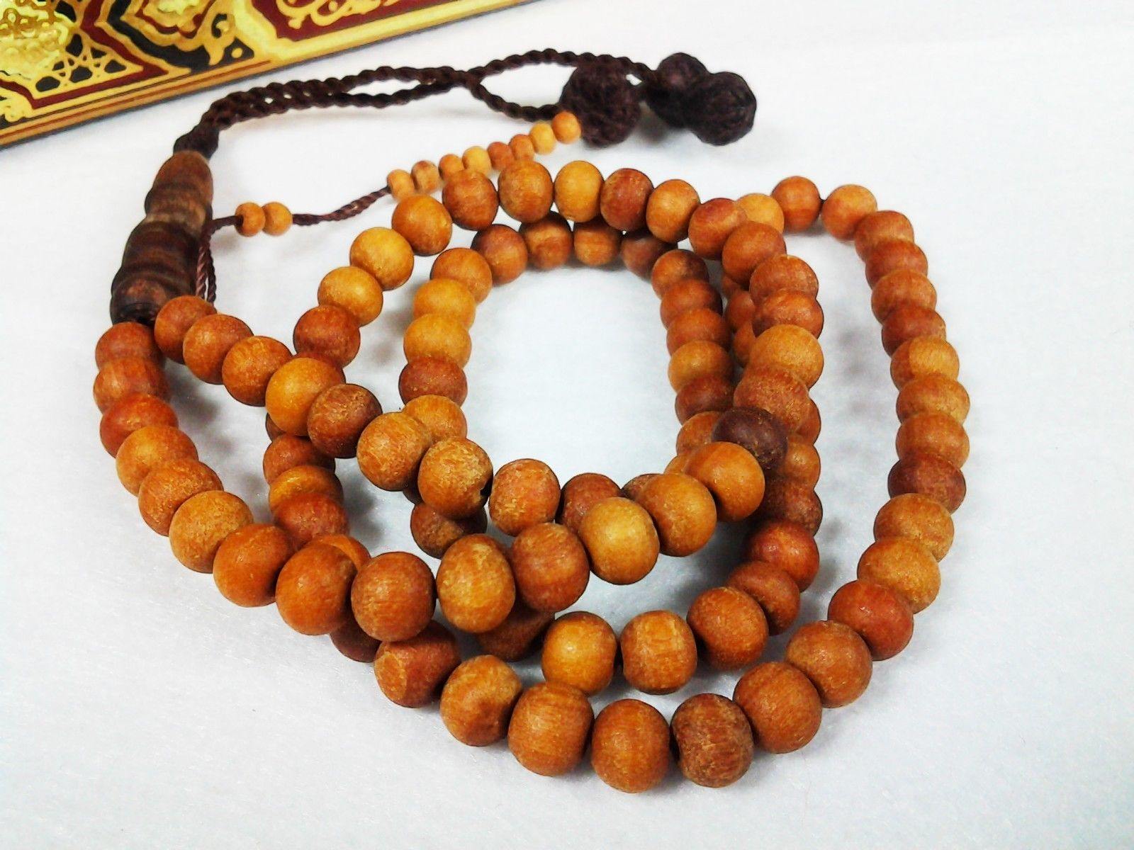 Natural Sandalwood Islam Muslim Prayer Beads 99 Masbaha