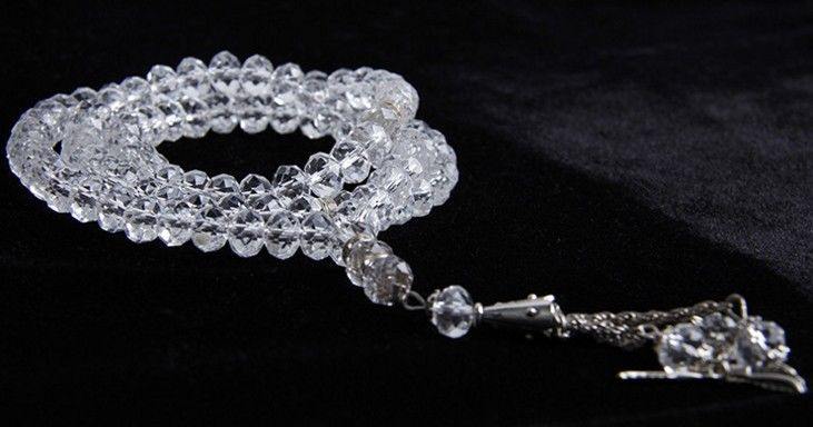 8mm Crystal Muslim Prayer Beads 99  Masbaha