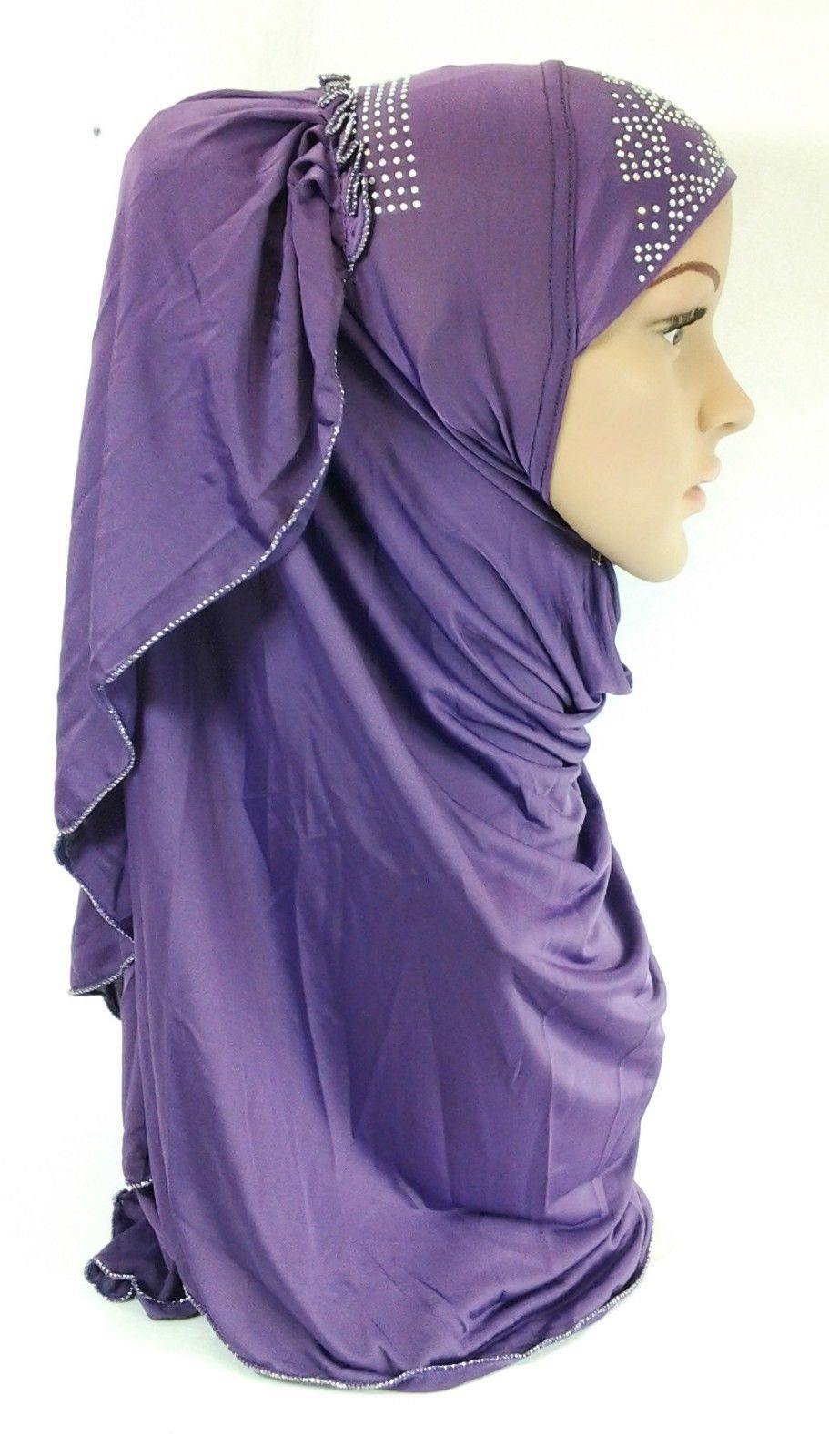 Pull-on Easy Muslim Hijab Fashion Islamic Scarf Viscose Ice Silk MLl061