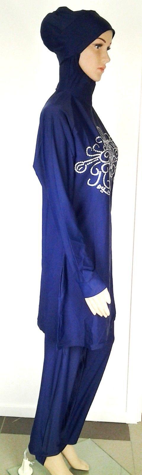 Muslim Islamic Full Cover Swimwear Beach Wear Costumes S-3XL