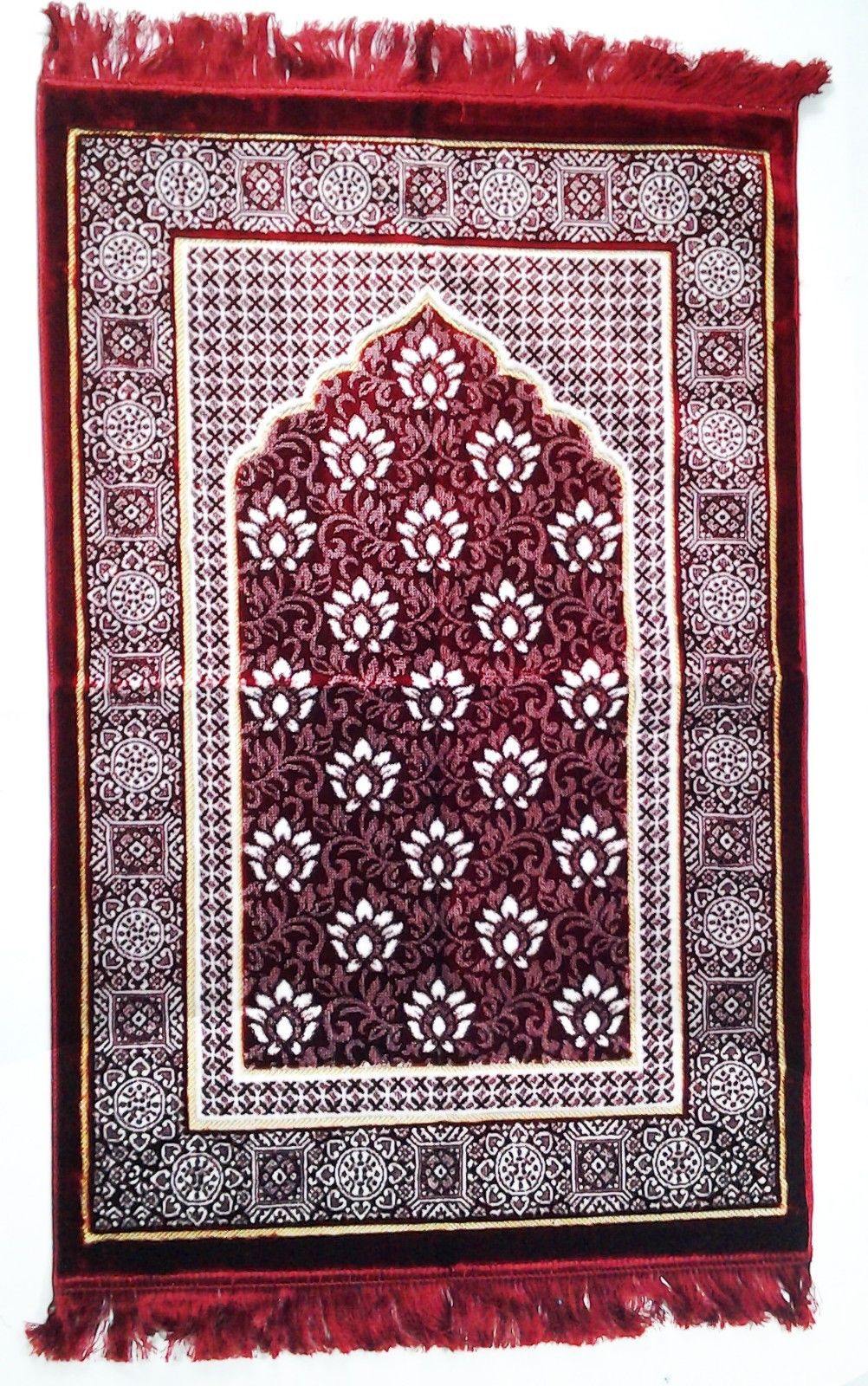 Turkish Soft Islamic Muslim Prayer Rug Namaz Carpet 1.65lbs (43*27inch)