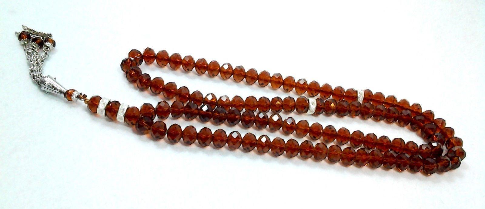 8mm Crystal Muslim Prayer Beads 99  Masbaha