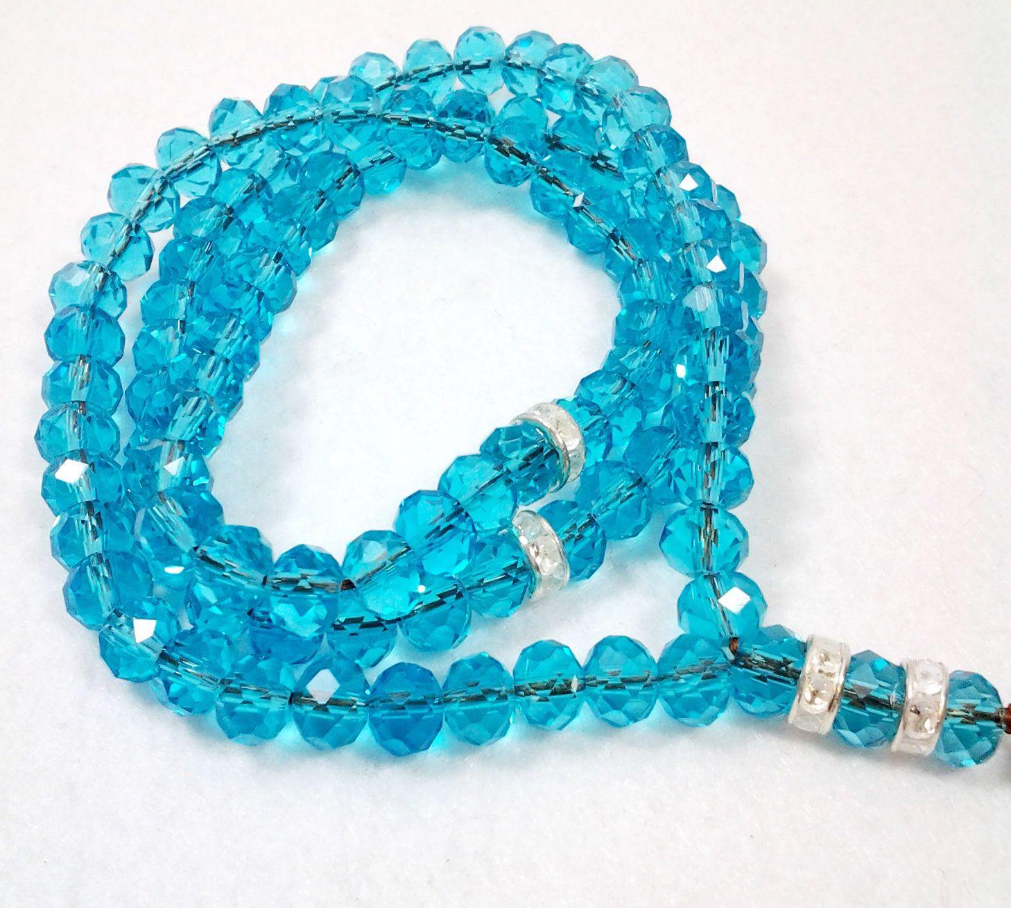 8mm Crystal Muslim Prayer Beads 99  Masbaha