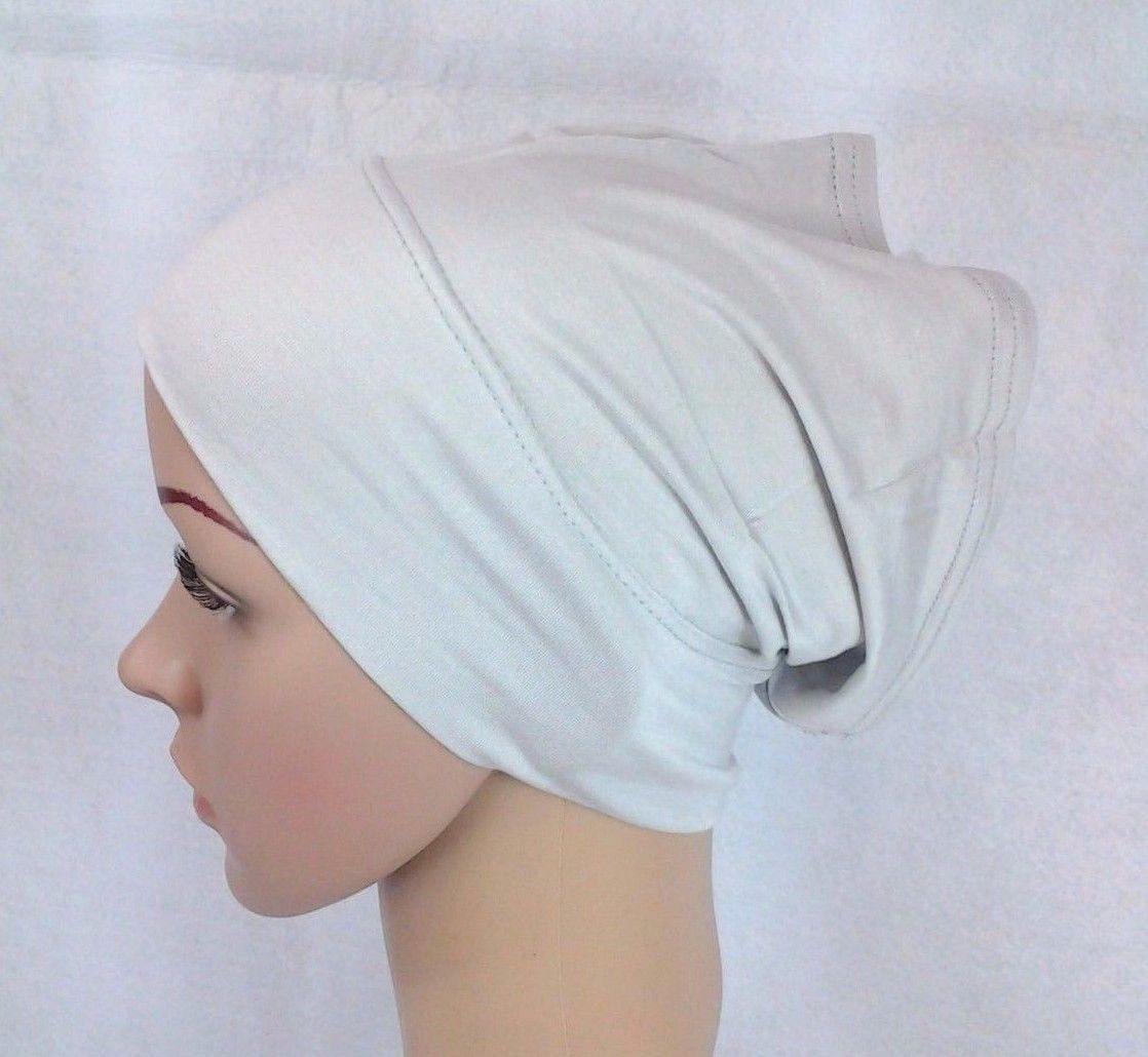 Cotton UnderHijab Scarf Shawl Slip on Bonnet Hijab Tube Hair Loss (12 colors)