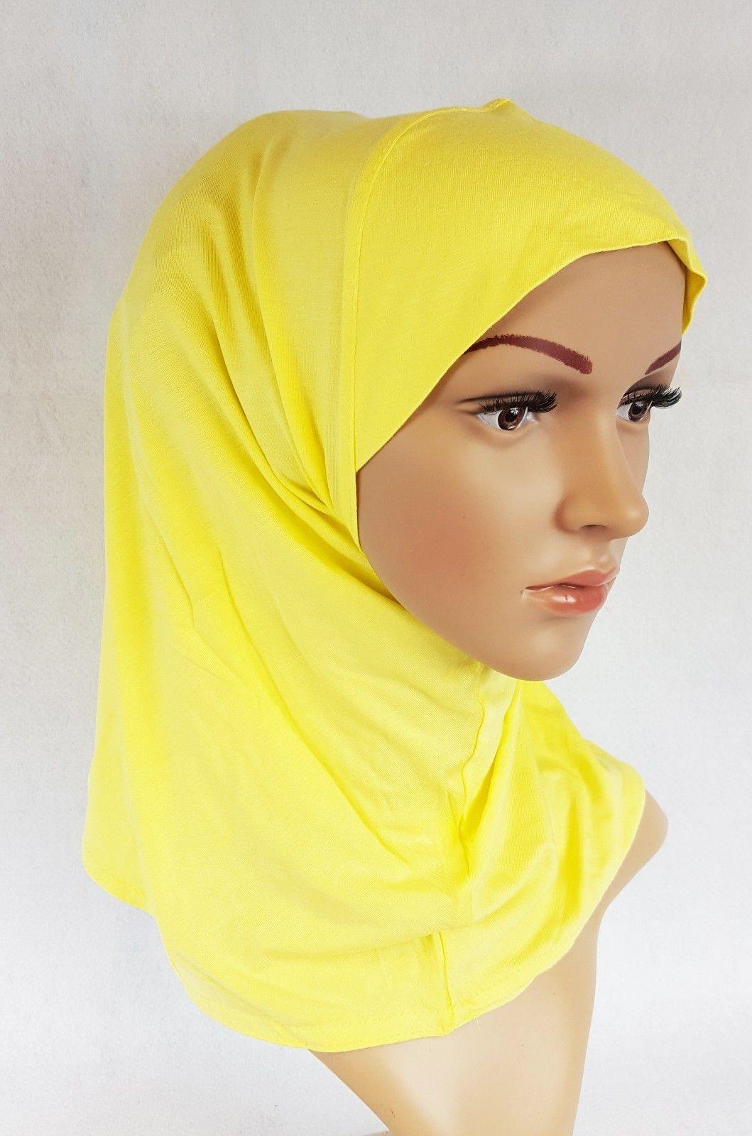 Premium Slip On Instant Egyptian Cotton Muslim Girls Hijab Shawls Wrap Headwear