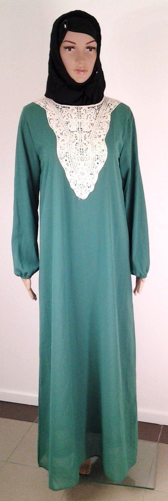 Chiffon double layer Kaftan Women Islamic Abaya Jilbab Long Sleeve HSZ10009 (ML)