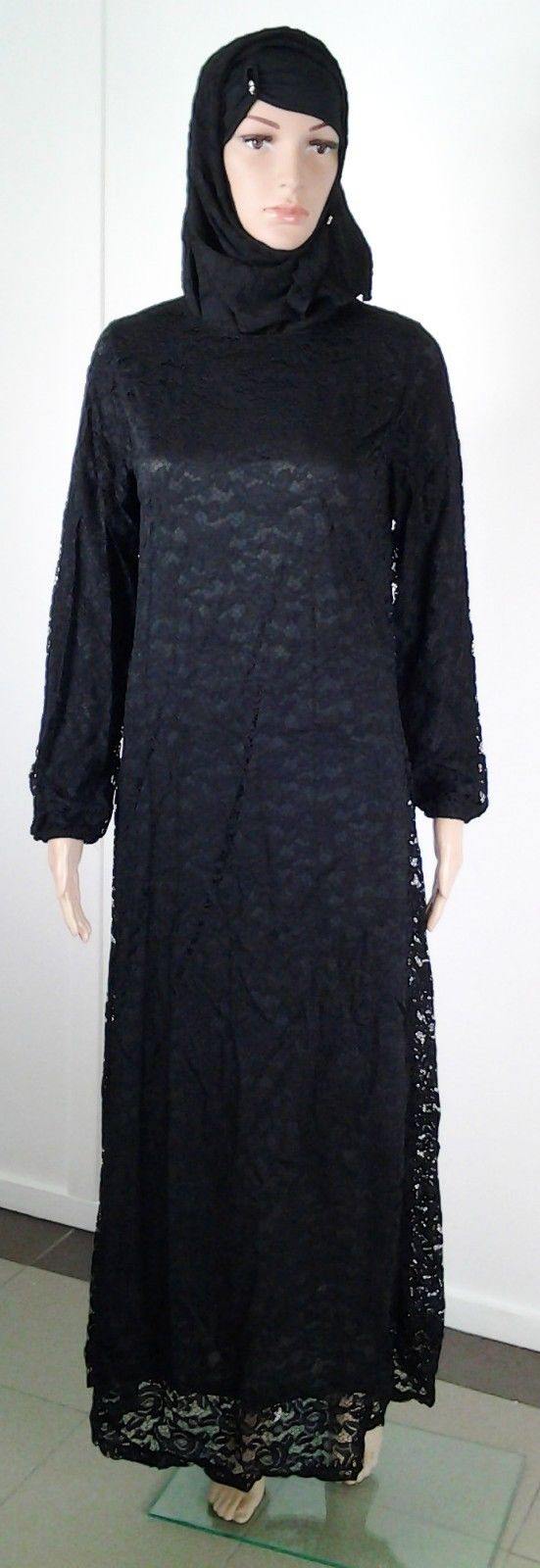 Lace Kaftan Women Islamic Abaya Jilbab Long Sleeve HSZ10016 (US6/EU36/UK10)