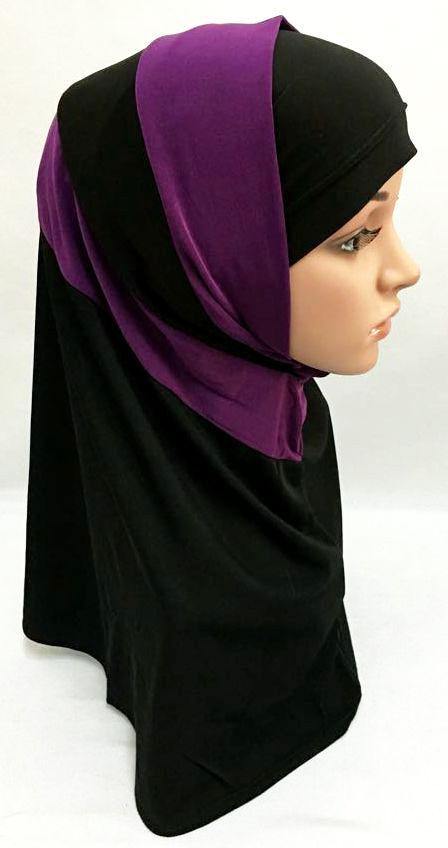 Crystal Linen Amira Muslim Hijab 2-color-Pattern Scarf