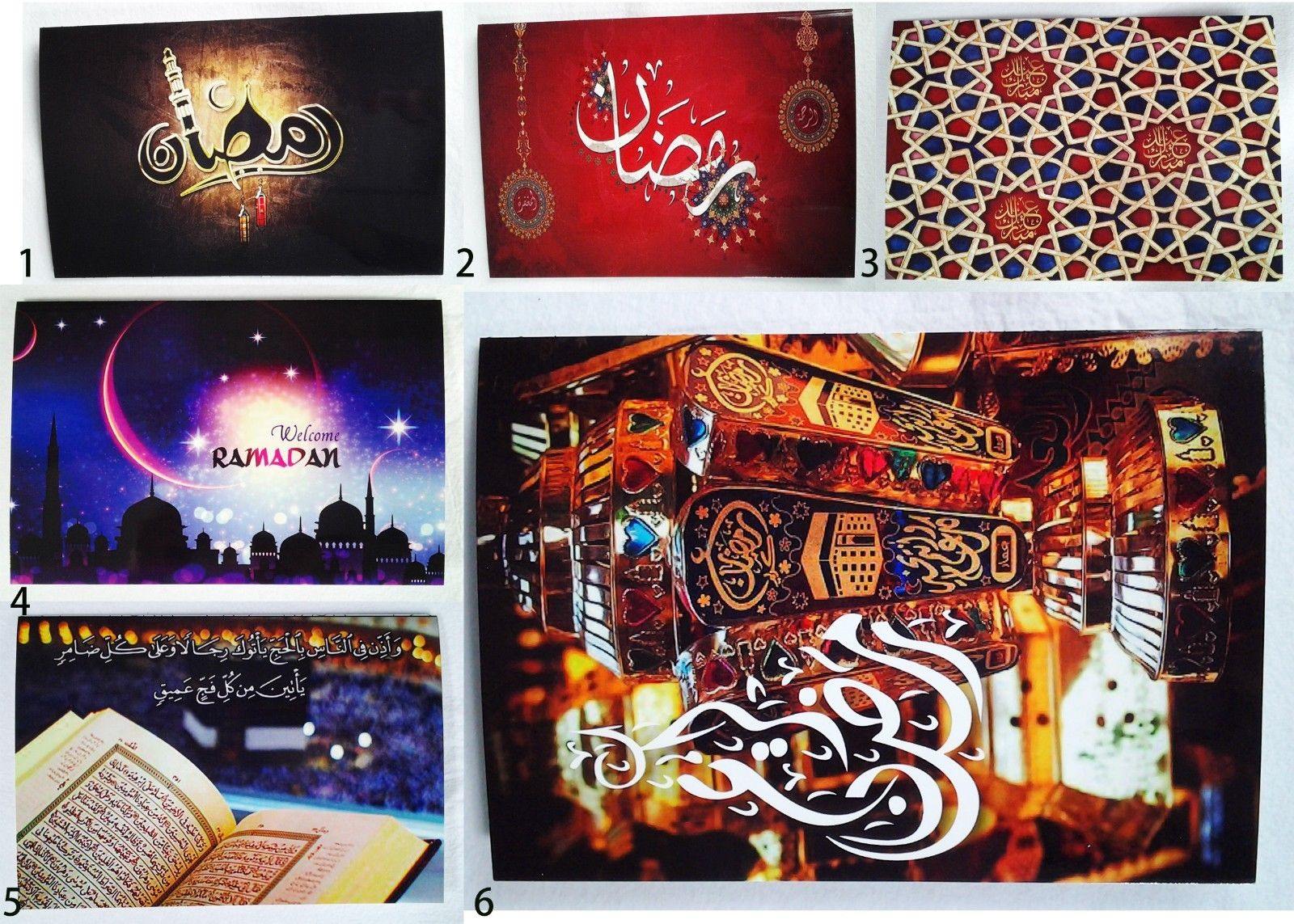 A5 Eid Mubarak Ramadan Card Happy Eid Muslim Greeting Cards (P201)