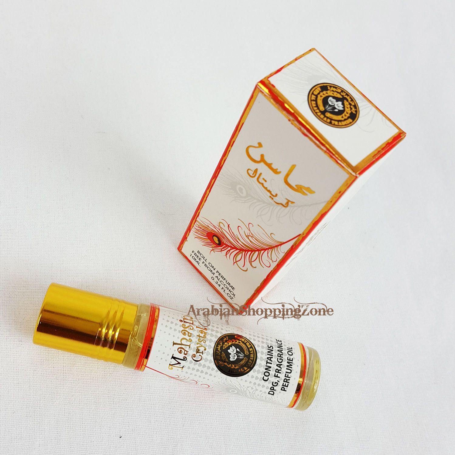 Mahasin Crystal Perfume Oil ATTAR 10ml (0.34OZ) UAE ARD AL ZAAFARAN No Alcohol