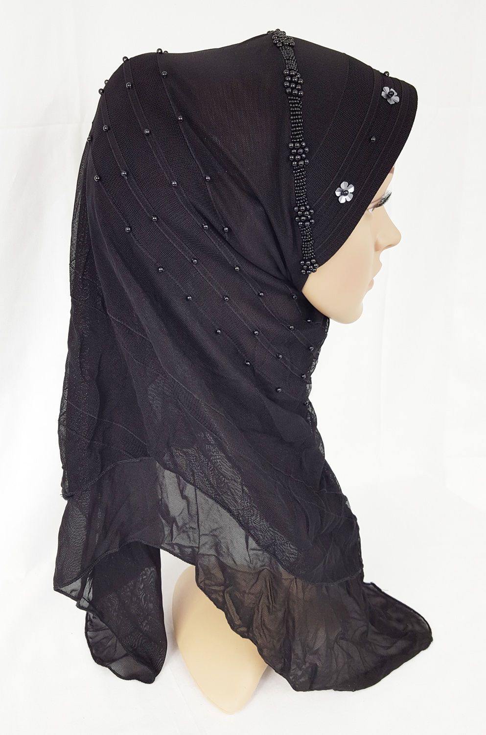 Slip-on LightWeight Double-Mesh-layered Muslim Hijab Islamic Scarf Shawls