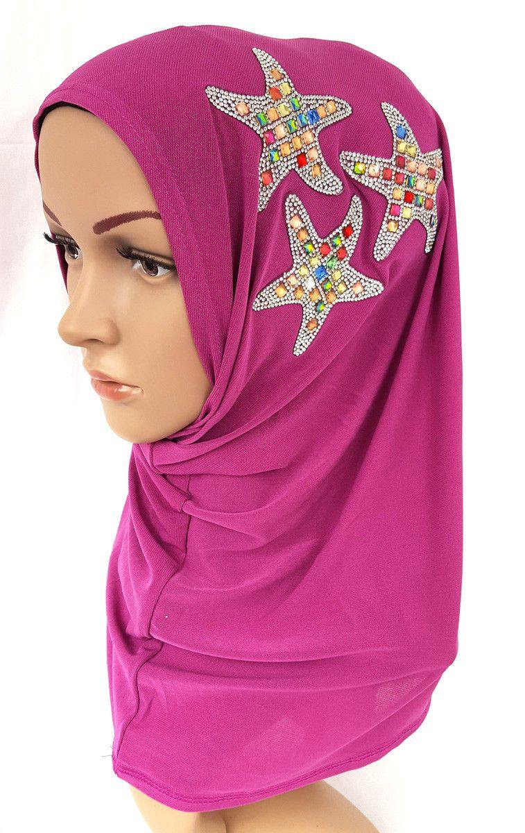 Girl Hemp High Quality Muslim Hijab Islamic Amira Headwear