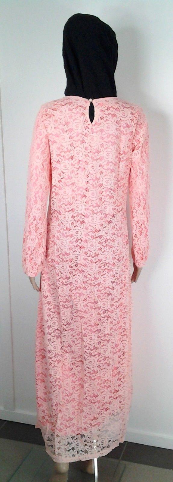 Lace Kaftan Women Islamic Abaya Jilbab Long Sleeve HSZ10016 (US6/EU36/UK10)