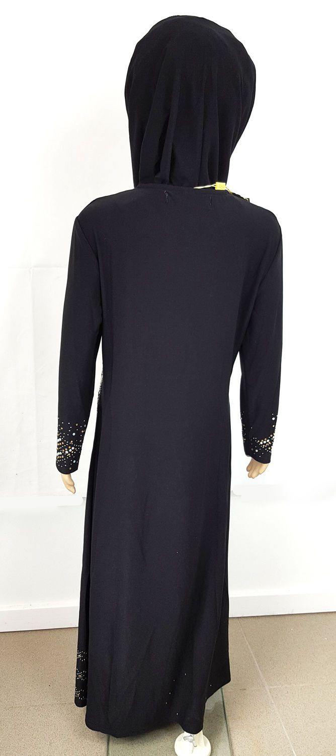 Stylish Girls Muslim Dress Kids Long Sleeve Abaya Islamic 4-12T