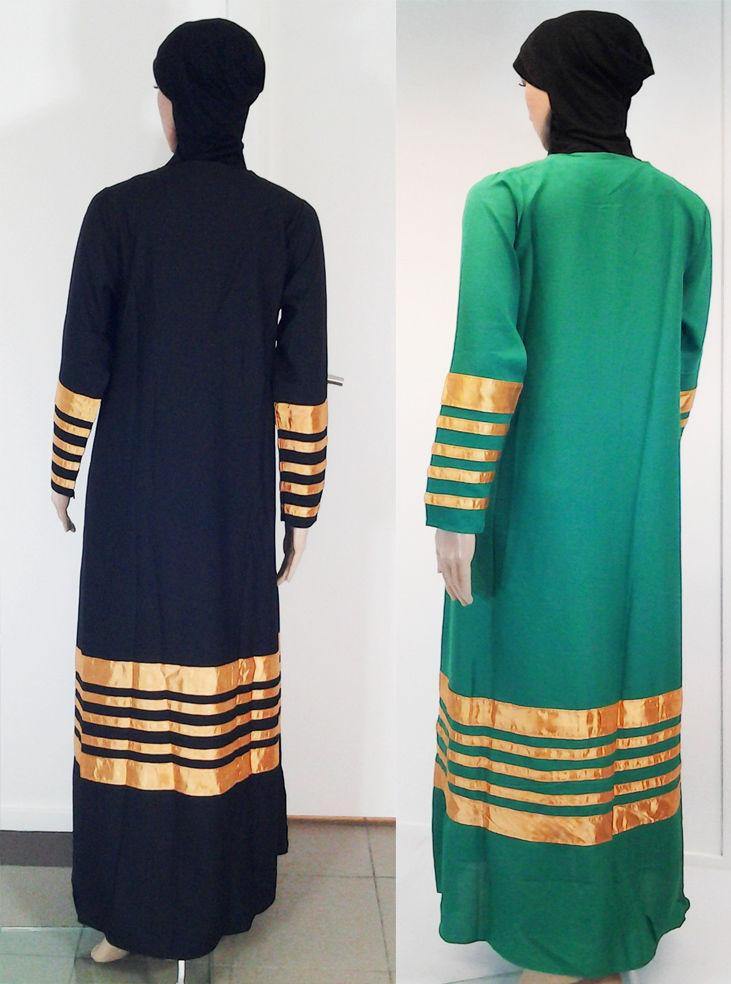 Linen Kaftan Women Islamic Abaya Jilbab Long Sleeve HSZ10050 (Size S)