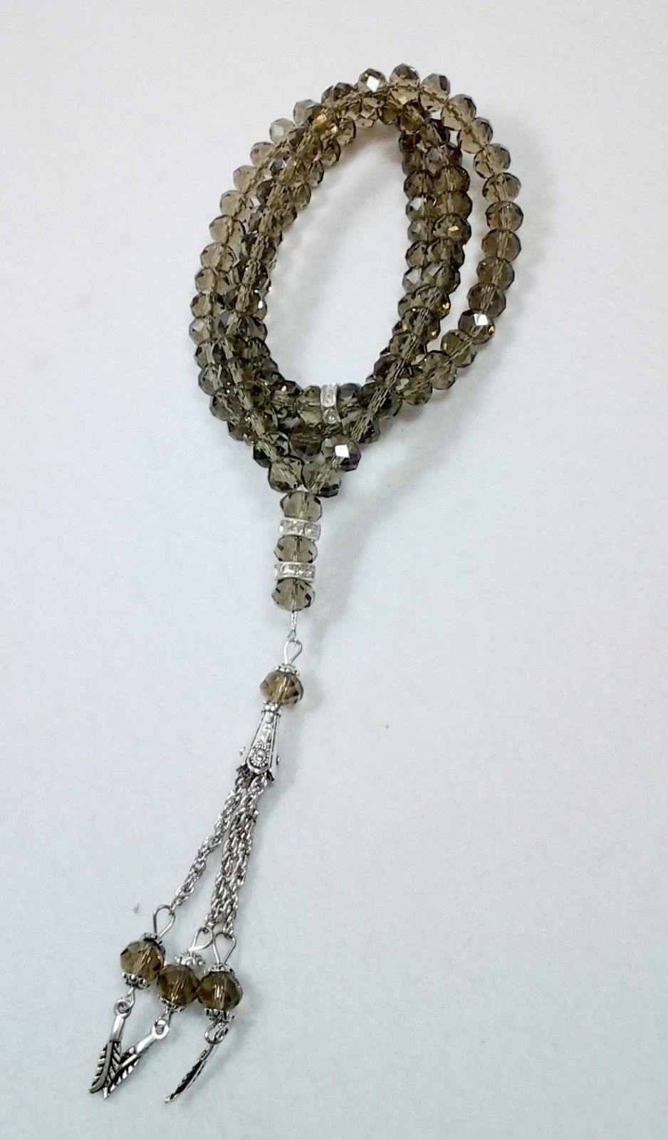 8mm Crystal Muslim Prayer Beads 99  Masbaha