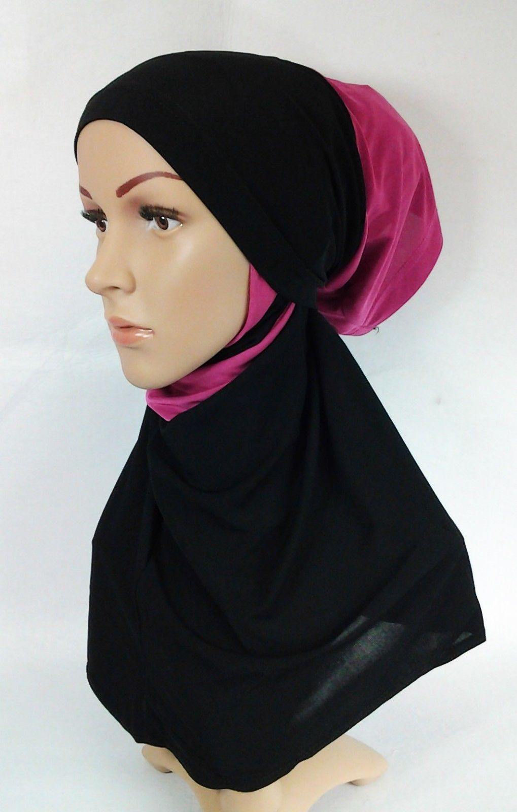 Crystal Linen Amira Muslim Hijab 2-color-Pattern Scarf