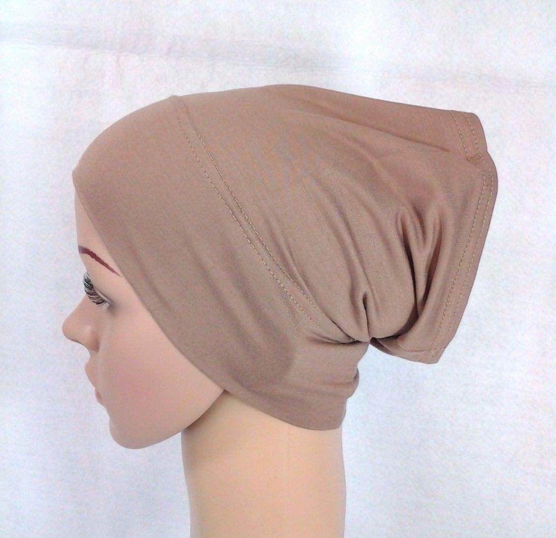 Cotton UnderHijab Scarf Shawl Slip on Bonnet Hijab Tube Hair Loss (12 colors)