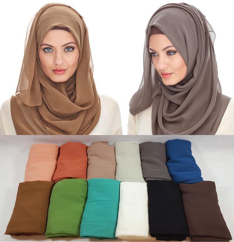 Muslim Hijab Chiffon Hijab/MaxiScarf/ Wrap/Shawl / 20+colors/70*26