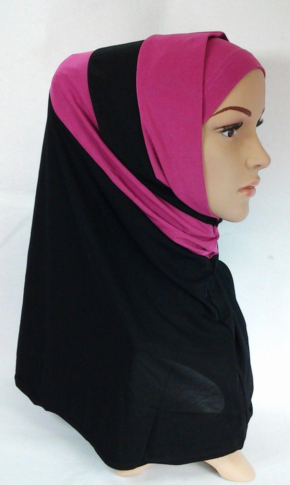 Crystal Linen Amira Muslim Hijab 2-color-Pattern Scarf