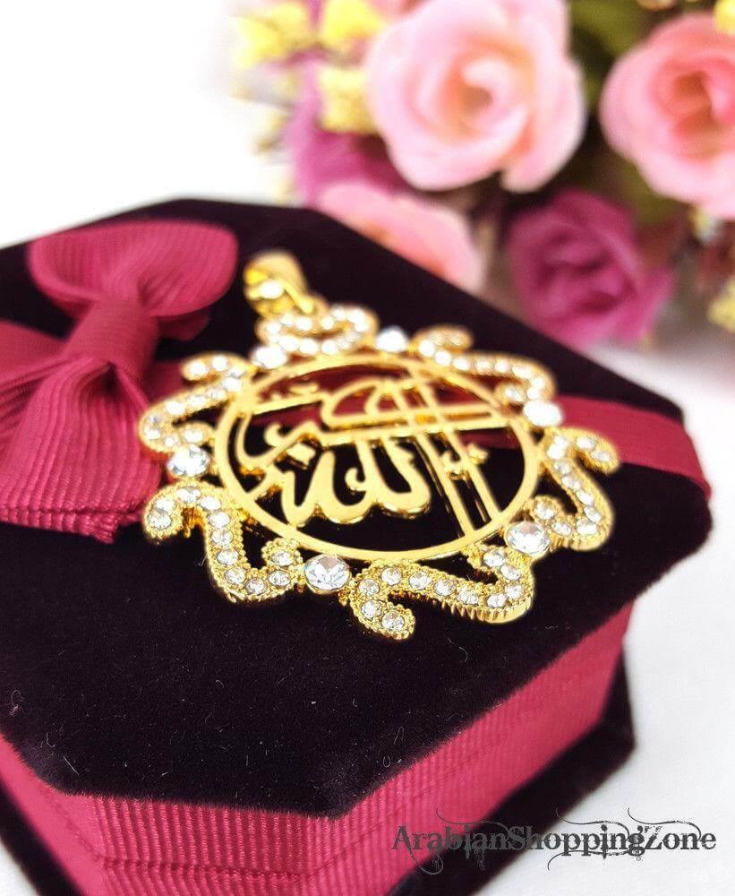 24k Gold Plated Muslim Pendant Copper Necklace