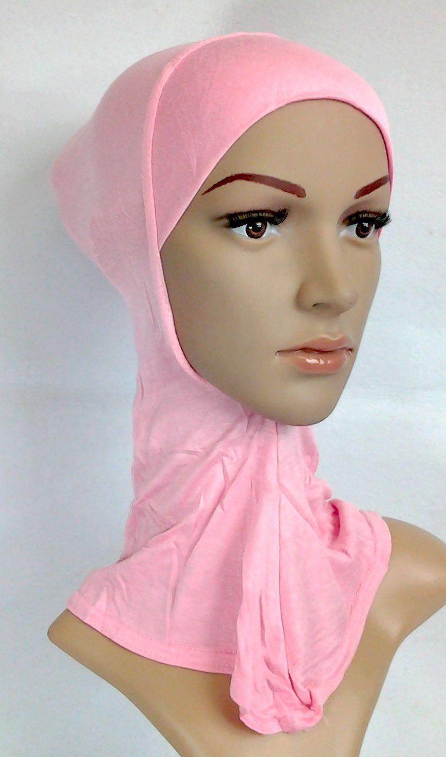 Women's Under Scarf Hat Cap Bone Bonnet Hijab Islamic Neck Cover Muslim