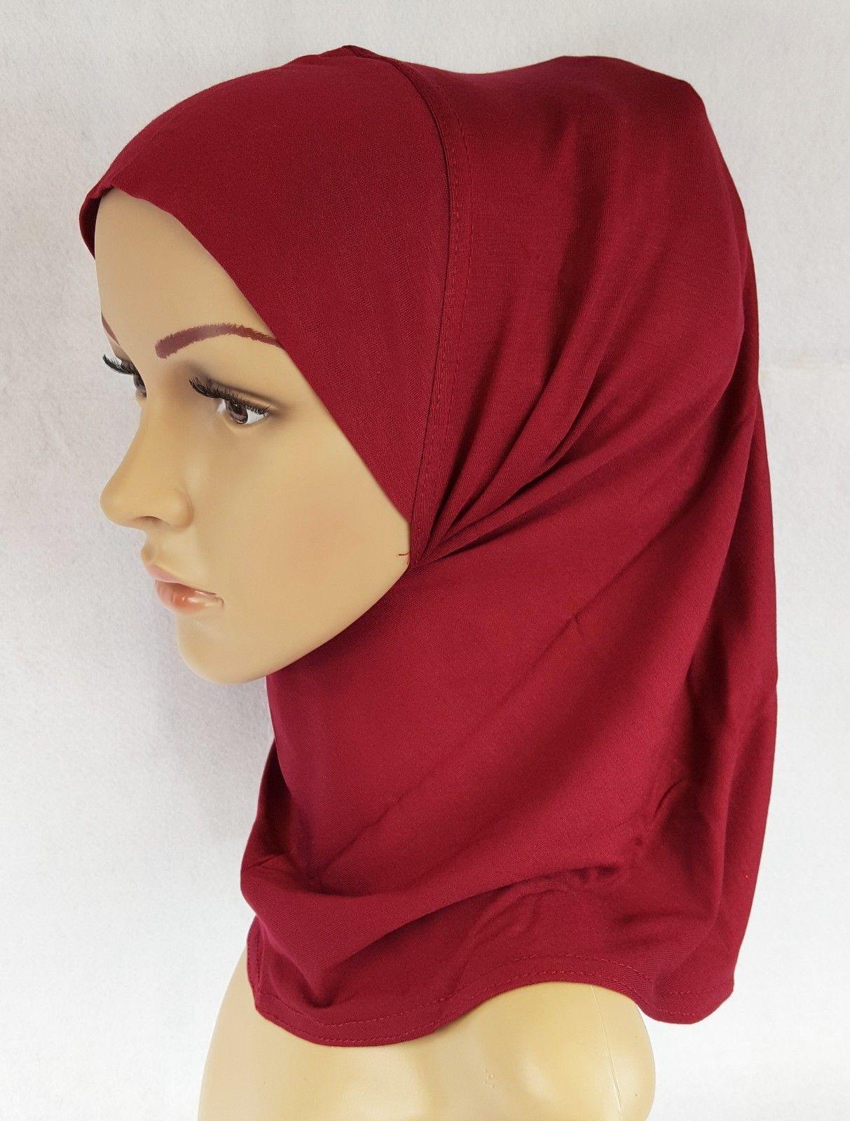 Premium Slip On Instant Egyptian Cotton Muslim Girls Hijab Shawls Wrap Headwear