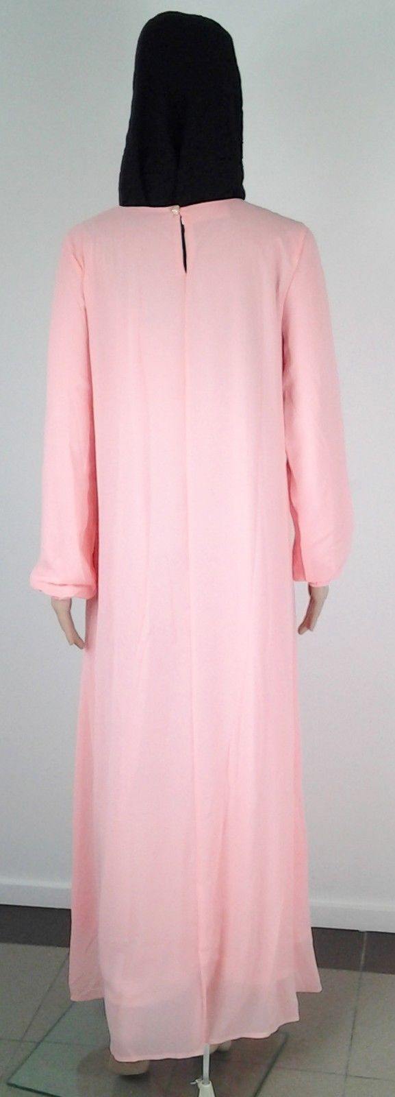 Chiffon double layer Kaftan Women Islamic Abaya Jilbab Long Sleeve HSZ10009 (ML)