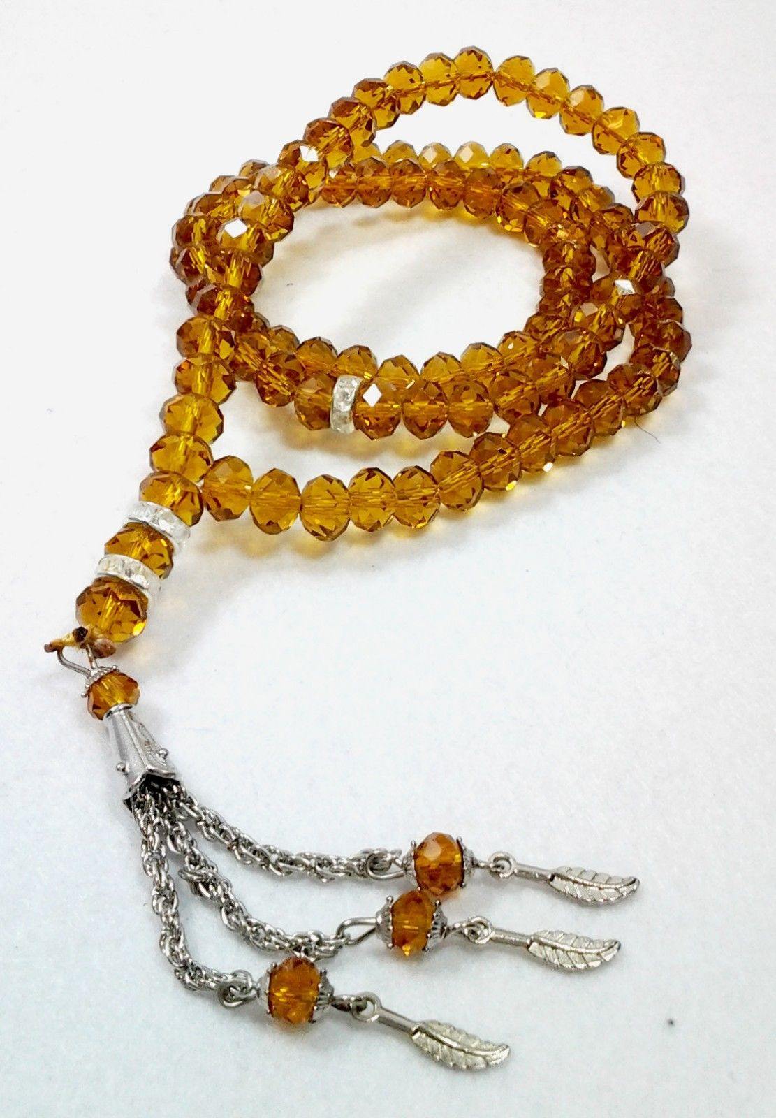 8mm Crystal Muslim Prayer Beads 99  Masbaha