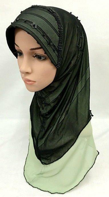 Slip-on LightWeight Double-Mesh-layered Muslim Hijab Islamic Scarf Shawls