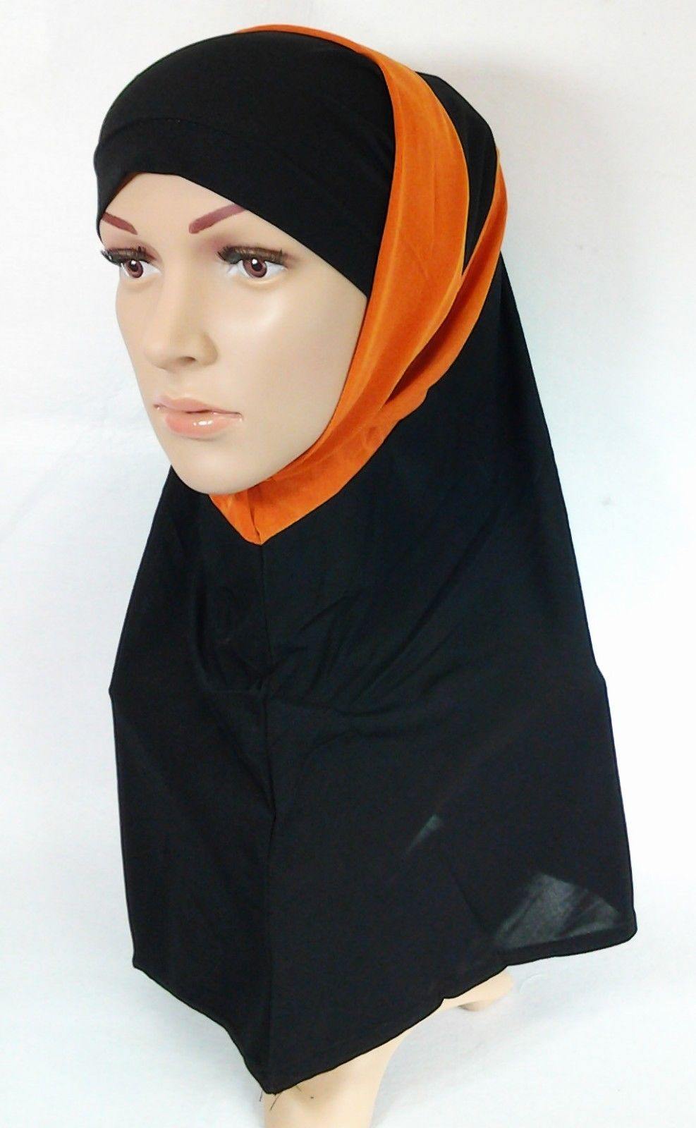 Crystal Linen Amira Muslim Hijab 2-color-Pattern Scarf